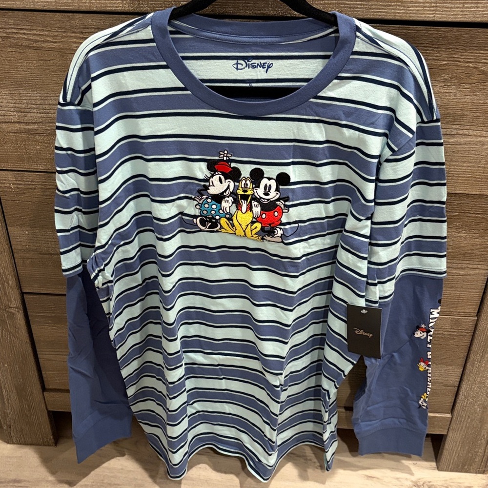 Disney Mickey Mouse & Friends Striped Layered Long Sleeve T-Shirt